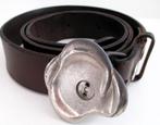 leder riem bruin lengte 122cm breed 3,50cm, Bruin, Echt leder, Ophalen of Verzenden, 115 cm of meer