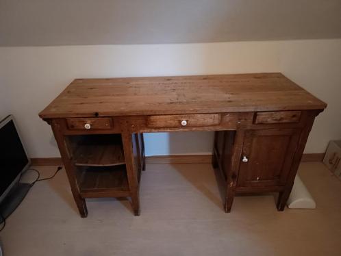 bureau mahonie hout, Huis en Inrichting, Bureaus, Gebruikt, Bureau, Ophalen