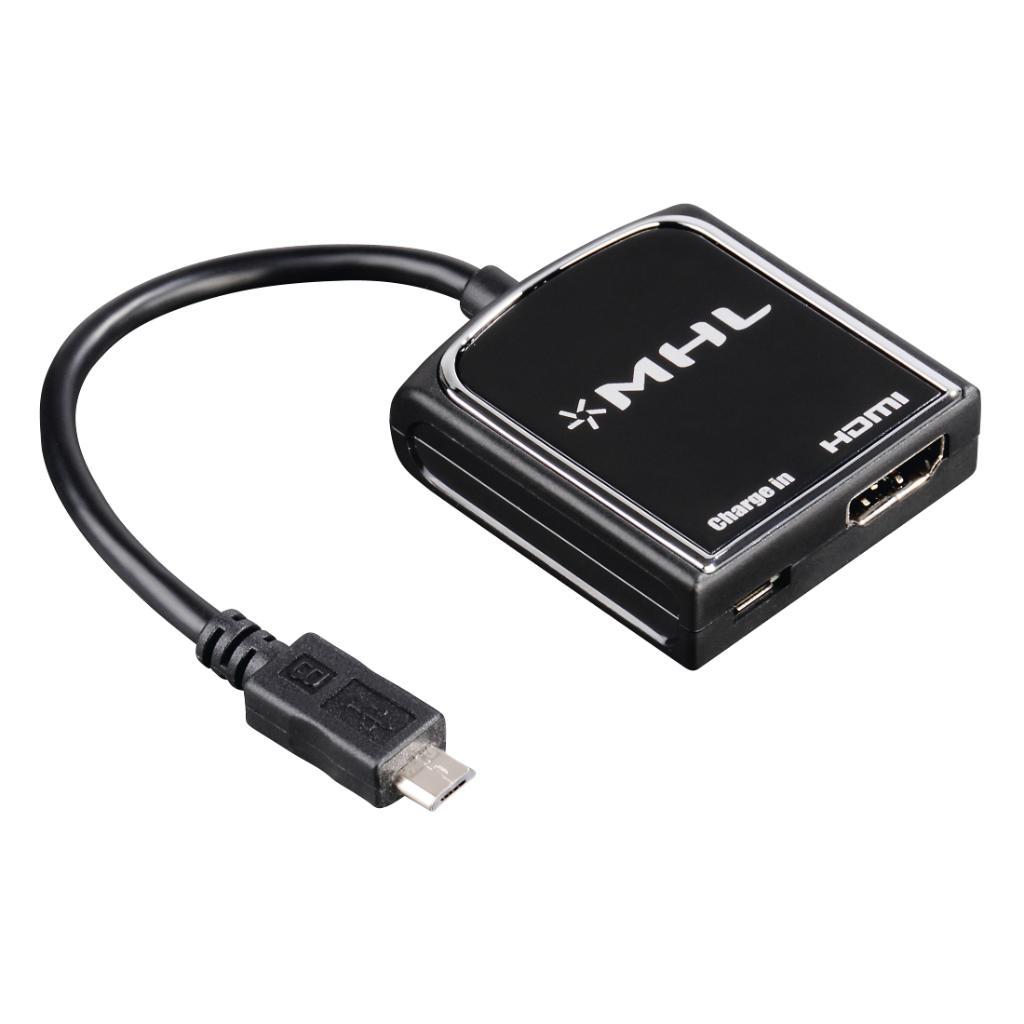 ② Hama Adaptateur MHL micro USB type B mâle vers HDMI + Charge