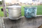 Twee oude koperen waskuipen inhoud +/- 150 liter, Enlèvement