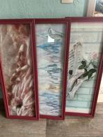 3 grote ballet posters in houten lijst, Ophalen, Gebruikt