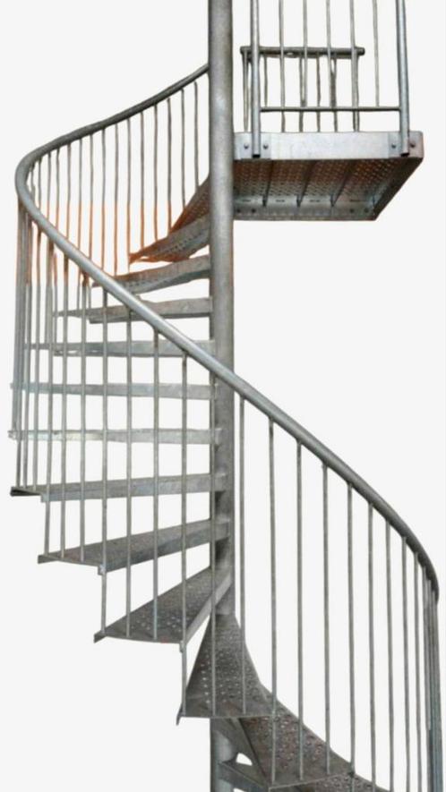 Als nieuwe 320cm hoog, galva wenteltrap draaitrap spiltrap, Doe-het-zelf en Bouw, Ladders en Trappen, Zo goed als nieuw, Trap