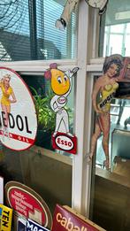 Esso reclamebord Pin Up !, Reclamebord, Gebruikt, Ophalen of Verzenden