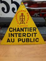 ancienne plaque chantier interdit public, Envoi, Utilisé, Autres types