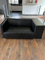 Jongform Belgisch design zetels (1-zit en 2-zit) zwart leer, 150 à 200 cm, Comme neuf, Autres dimensions, Banc droit