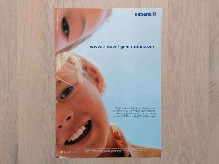 Affiche Sabena Qualiflyer Group Happy Children 1990 E016C, Collections, Souvenirs Sabena, Neuf, Enlèvement ou Envoi