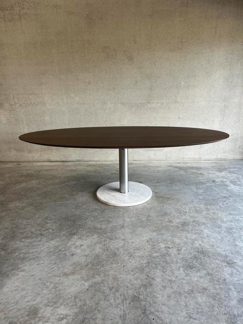 Vintage design Arne Hendrickx tafel met eiken blad, Huis en Inrichting, Tafels | Eettafels, Zo goed als nieuw, Eikenhout, Ophalen of Verzenden