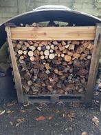 1 kuub droog brandhout  diverse houtsoorten., Jardin & Terrasse, Bois de chauffage, Autres essences de bois, Enlèvement, Bûches