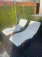 Twee ligbedden merk J-Line, Tuin en Terras, Ligbedden, Ophalen, Zo goed als nieuw