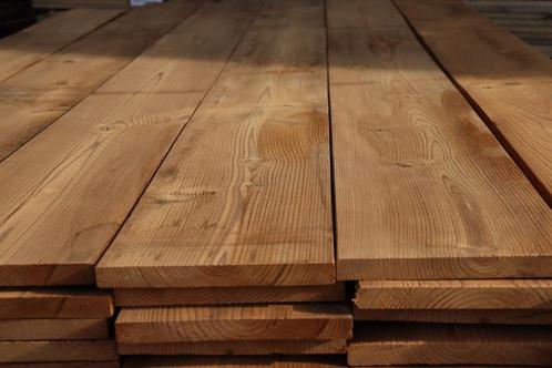 Laatste 4 pallets thermowood planken, voor buiten & binnen, Doe-het-zelf en Bouw, Hout en Planken, Nieuw, Plank, Vuren, 250 tot 300 cm