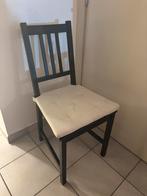 6 “stefan”-ikea stoelen met kussentje, Huis en Inrichting, Stoelen, Ophalen, Gebruikt, Zwart, Hout