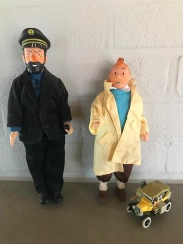 Poupées Tintin et Captain Haddock