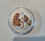 1 x 1 oz lunar monkey in kleur, Ophalen, Zilver