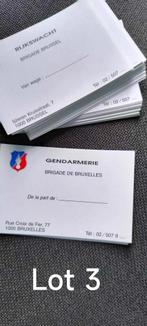 Visitekaartjes van Gendarmerie Brigade de Bruxelles, Verzamelen, Ophalen of Verzenden, 1990 tot 2000, Visitekaartje