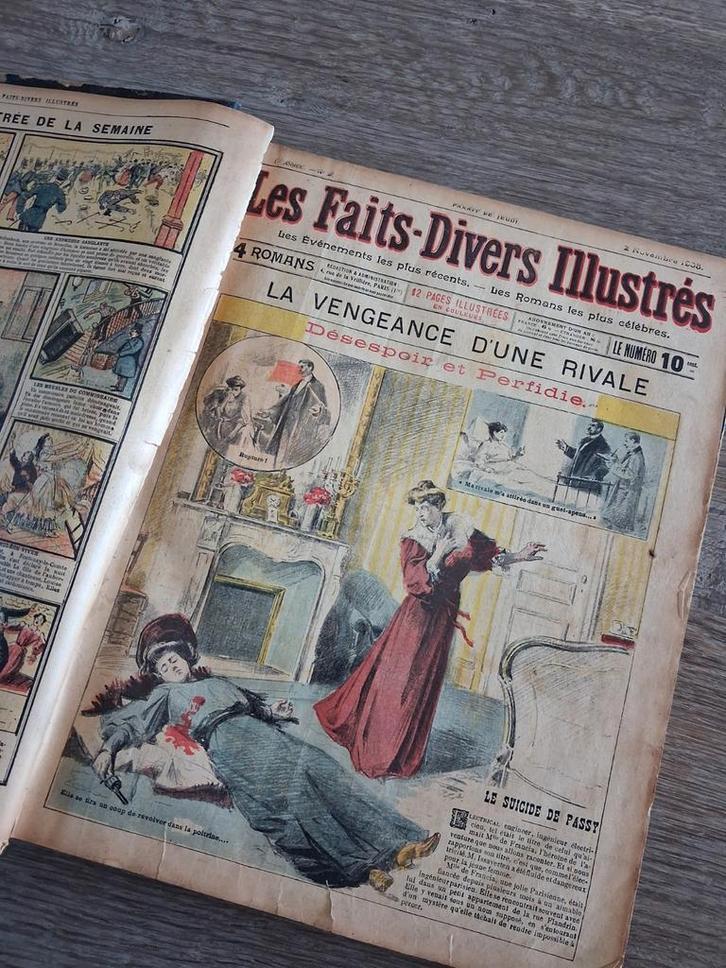 Les faits divers illustré (ingebonden), Boeken, Tijdschriften en Kranten, Gelezen, Overige typen, Ophalen of Verzenden