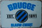 5 metalen retro platen- Club Brugge, Verzamelen, Ophalen of Verzenden, Nieuw, Poster, Plaatje of Sticker