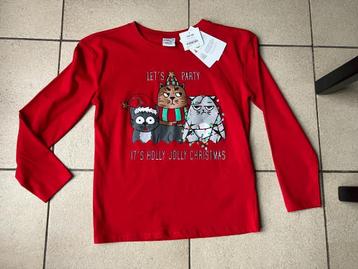 Nieuw kerst ' Christmas ' longsleeve - Maat 134 / 140 beschikbaar voor biedingen