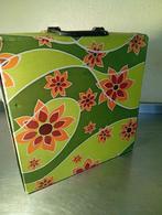Koffer, aktetas met vinylhouder, vintage deco-bloemen, typis, Antiek en Kunst, Ophalen