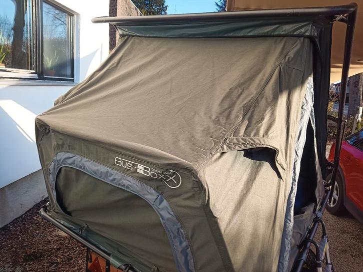 Zeer lichte en degelijke daktent Bus - Boxx, Caravans en Kamperen, Tenten, tot en met 3, Zo goed als nieuw, Ophalen