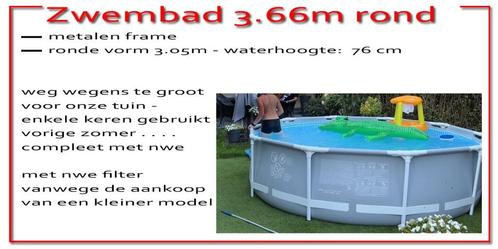 zwembad, Tuin en Terras, Zwembaden, Gebruikt, Opzetzwembad, Minder dan 80 cm, 200 tot 400 cm, 200 tot 300 cm, Rond, Ophalen