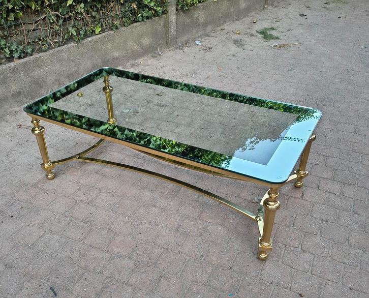 Mooie salontafel Met Glazen Blad / 1m20 op 60cm H 40cm, Huis en Inrichting, Tafels | Salontafels, Zo goed als nieuw, Ophalen