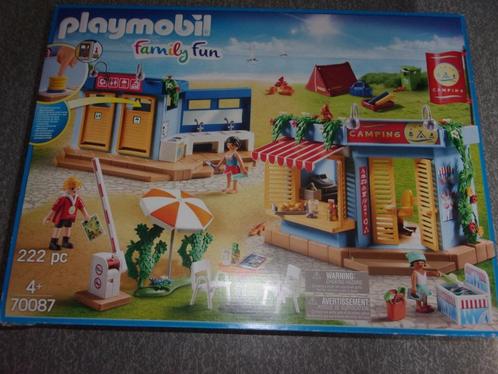 PLAYMOBIL grote familiecamping shop & kampvuur (4 sets), Kinderen en Baby's, Speelgoed | Playmobil, Zo goed als nieuw, Complete set