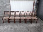 6 chaises en bois, Huis en Inrichting, Stoelen, Ophalen, Hout, Gebruikt, Bruin