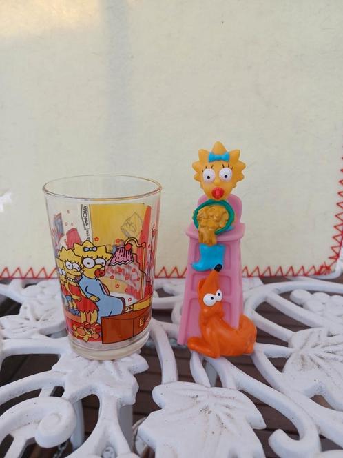 Souvenirs des Simpson. Une figurine en verre et un jouet. Vi, Collections, Personnages de BD, Comme neuf, Enlèvement ou Envoi