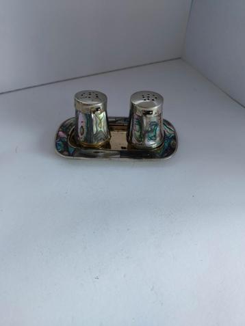 Mexicaans zilver/abalone peper- en zoutvatje, Enlèvement ou Envoi