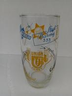 UNION JUMET klein glas met alle bieren en waters van de, Verzamelen, Ophalen of Verzenden, Zo goed als nieuw, Glas of Glazen, Overige merken