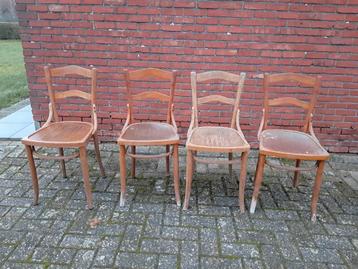 4 rustieke barstoelen, Huis en Inrichting, Ophalen, Gebruikt