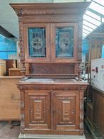 Buffet vitraux en chêne Prix : 130€, Enlèvement, Utilisé, Chêne