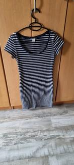 Blauw wit gestreept kleedje basic h&m maat XS, Kleding | Dames, Ophalen, Maat 34 (XS) of kleiner, Blauw