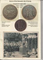Médaille en cuivre du Retour de Dantzig 1939 + photos et car, Emblème ou Badge, Autres, Envoi