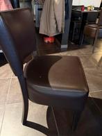 Stoelen sky leder, Huis en Inrichting, Stoelen, Ophalen, Overige materialen, Gebruikt, Bruin