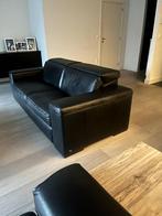 lederen salon, Huis en Inrichting, Zetels | Zetels, Ophalen, Zo goed als nieuw, Rechte bank, Leer