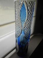 Vase Val St-Lambert bleu signé 80/1850, Antiquités & Art, Enlèvement