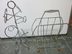 porte-journaux+casier à vin, Enlèvement, Comme neuf, Métal
