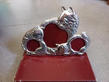 Brocante  katten foto  kader , voor 3 fotootjes  beschikbaar voor biedingen