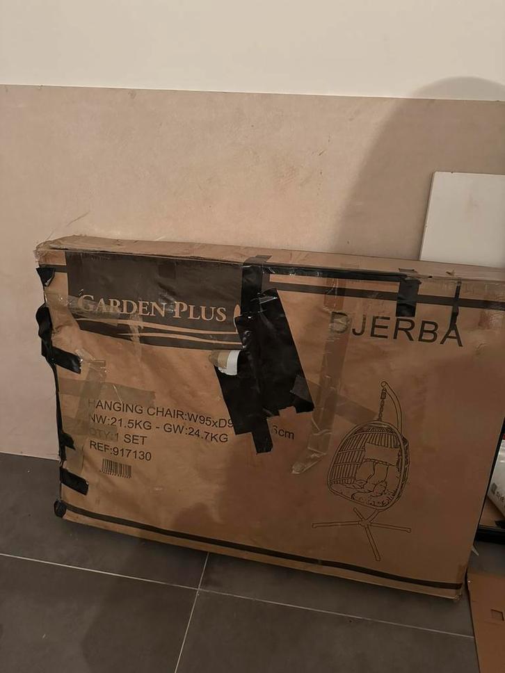 Hangstoel van Hubo MOET DRINGEND WEG, Tuin en Terras, Tuinstoelen, Nieuw, Metaal, Inklapbaar, Stapelbaar, Verstelbaar, Ophalen