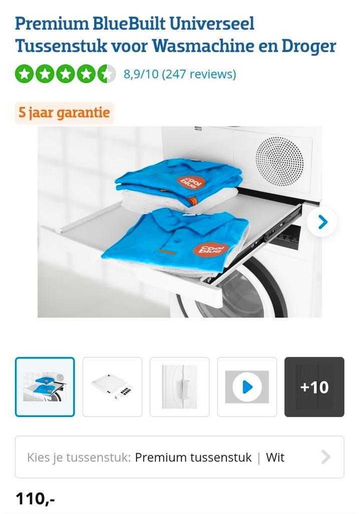 Universeel tussenstuk voor wasmachine en droger, Elektronische apparatuur, Onderdelen en Toebehoren, Zo goed als nieuw, Ophalen