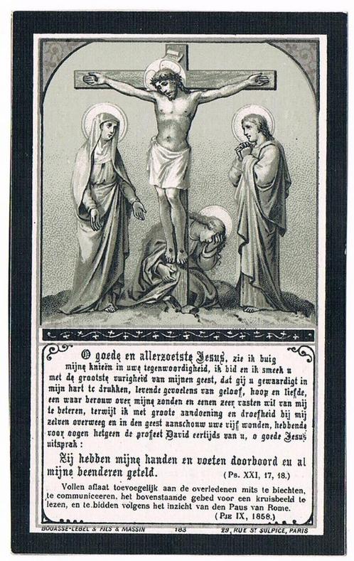 10 Oude Prentjes Bouasse-Lebel 1800 † 1900, Verzamelen, Bidprentjes en Rouwkaarten, Bidprentje, Ophalen of Verzenden