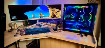 High end i9 14900k-rx 7900xtx 49” oled pc compleet beschikbaar voor biedingen