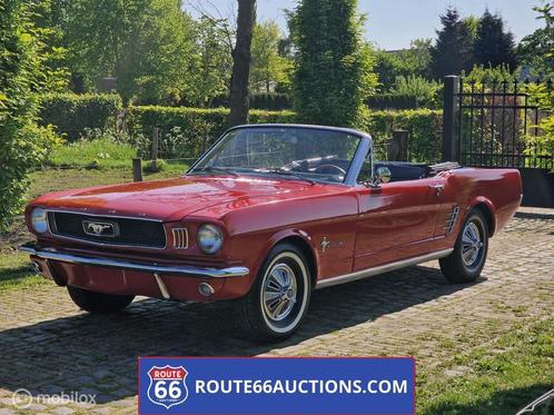Ford Mustang Cabriolet | Route 66 Auctions, Auto's, Oldtimers, Bedrijf, Te koop, Lederen bekleding, Open dak, Ford, Benzine, Cabriolet
