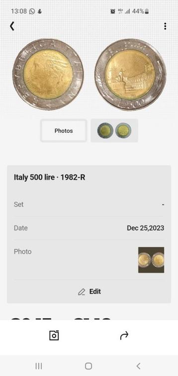 Collectie Italiaanse munten beschikbaar voor biedingen
