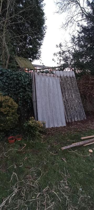 Eternit golfplaten, bj2015 (=zonder asbest), Doe-het-zelf en Bouw, Ophalen, Overige materialen, Gebruikt, 15 m² of meer
