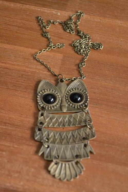 ketting met grote uil, Handtassen en Accessoires, Kettingen, Nieuw, Verzenden