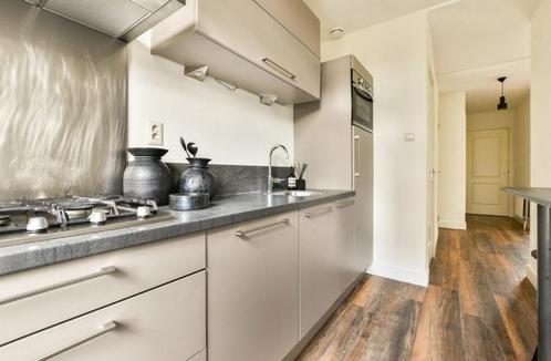 Moderne taupe/zandbeige rechte keuken – 3 meter GEDEMONTEERD, Huis en Inrichting, Keuken | Complete keukens, Zo goed als nieuw