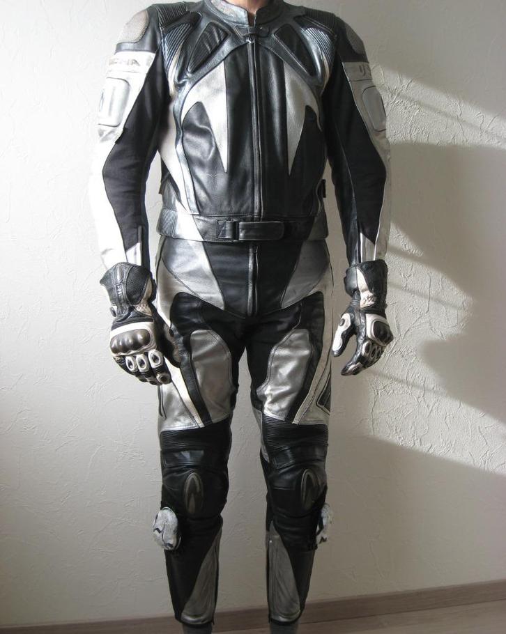 Lederen Motorpak met Handschoenen. Richa., Motoren, Kleding | Motorkleding, Combipak, Heren, Tweedehands, Ophalen