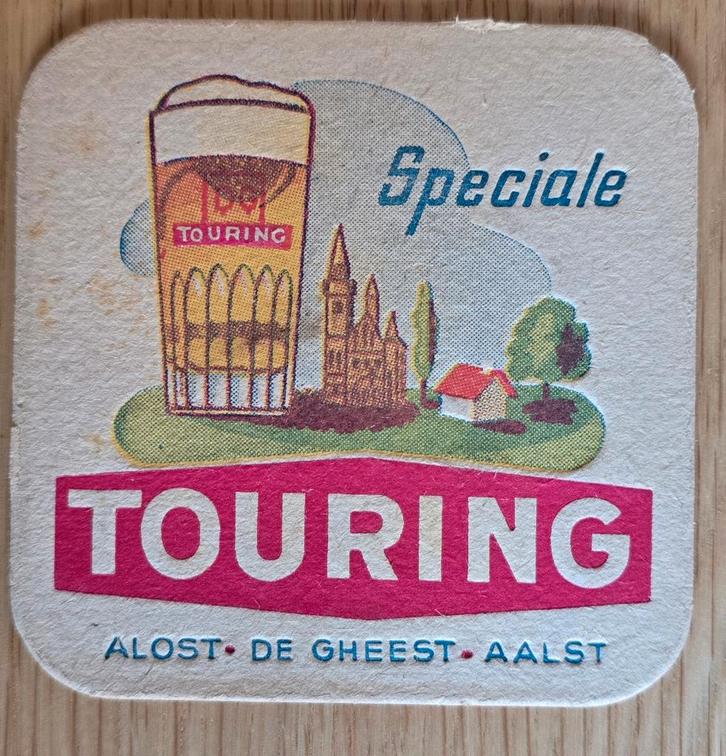Touring De Gheest Sous Bock Bierviltje Bierdeckel Coaster, Verzamelen, Biermerken, Gebruikt, Viltje(s), Verzenden